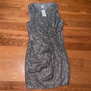 NWT Suzy Shier Gray and Gold Mini Dress